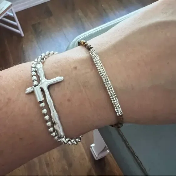 Stella & Dot Tigers Eye Beaded Adjustable Bracelet - Picture 5 of 5